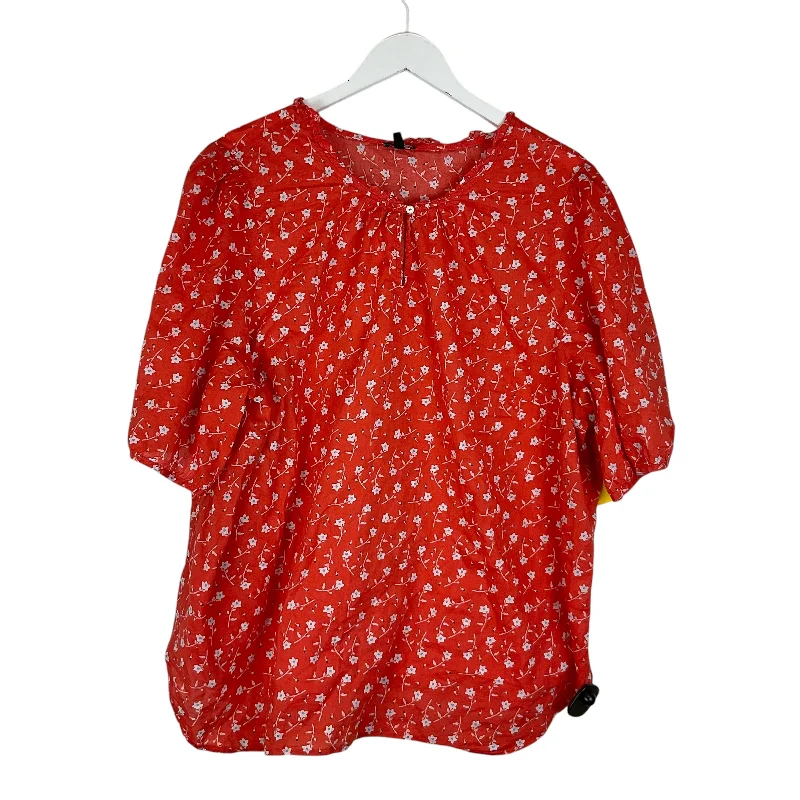 Season Finale Sale Top Short Sleeve By Talbots In Orange, Size: 3x