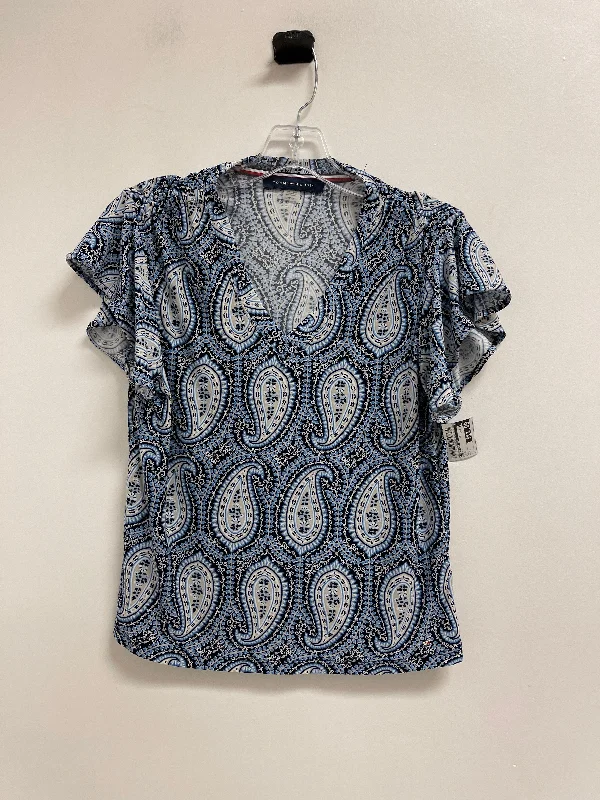 Bargain Bin Top Short Sleeve By Tommy Hilfiger In Blue, Size: S