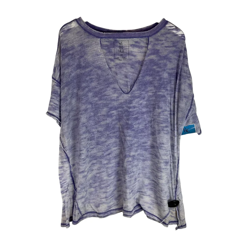 Markdown Madness Top Short Sleeve By We The Free In Purple, Size: M
