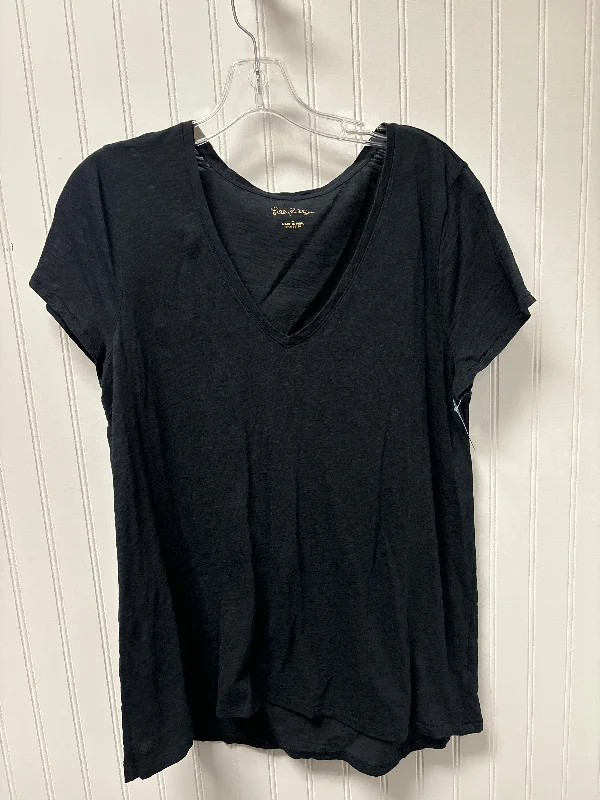 Blowout Deals Top Short Sleeve Designer By Lilly Pulitzer In Black, Size: L