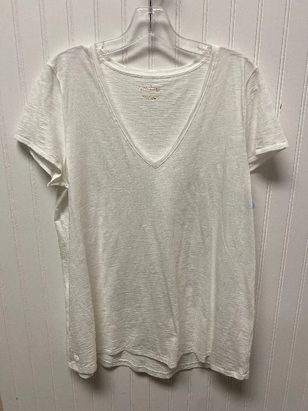Special Discount Top Short Sleeve Designer By Lilly Pulitzer In White, Size: L