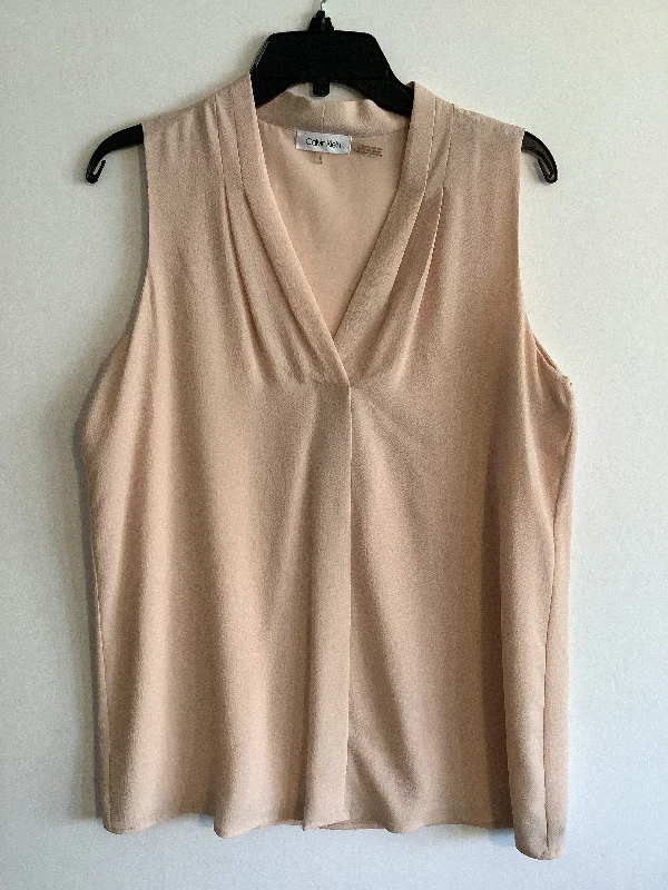 Super Savings Top Sleeveless By Calvin Klein In Peach, Size: M
