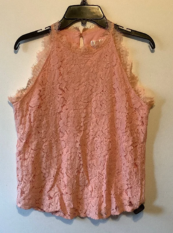 Super Sale Top Sleeveless By Cme In Pink, Size: L
