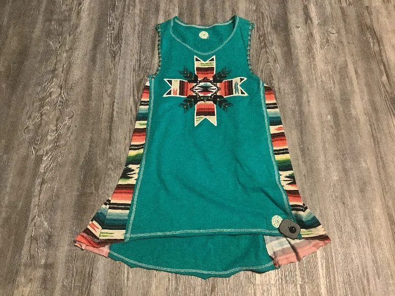 Buy More, Save More Top Sleeveless By Double D Ranch In Teal, Size: M