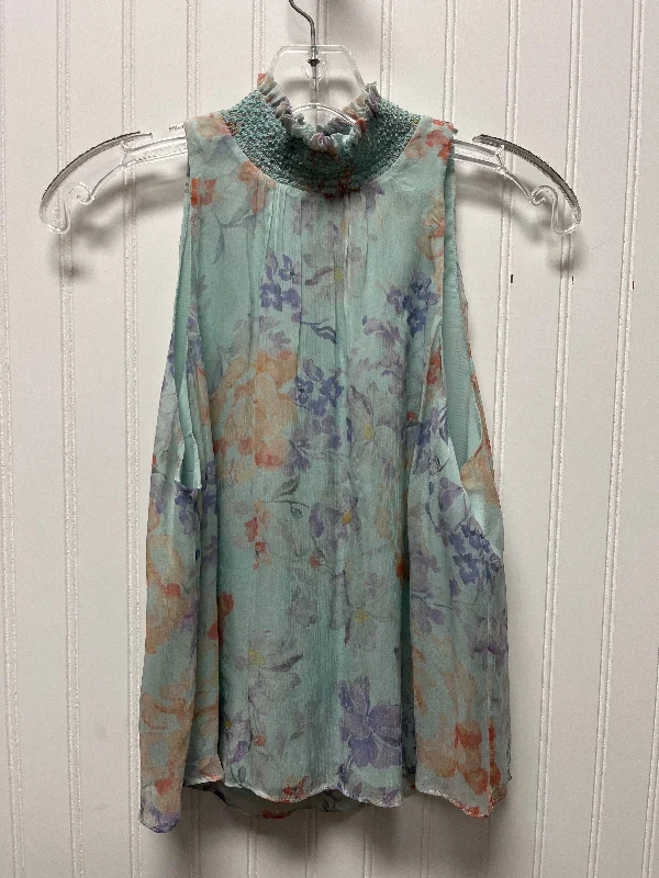 Exclusive Preview Top Sleeveless Designer By Alice + Olivia In Blue, Size: Xs