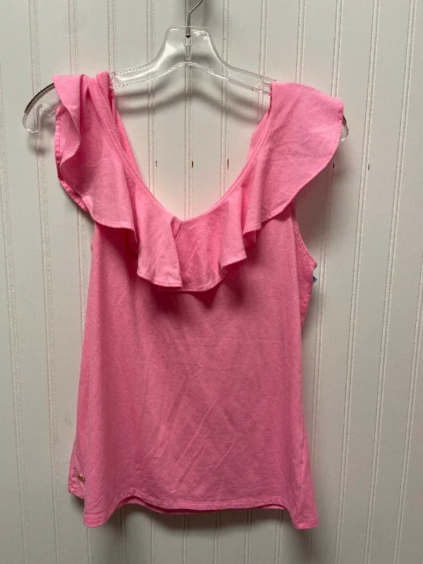 Top Sleeveless Designer By Lilly Pulitzer In Pink, Size: M