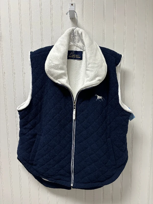 Seasonal Sale Vest Fleece By Cma In Blue & White, Size: 1x