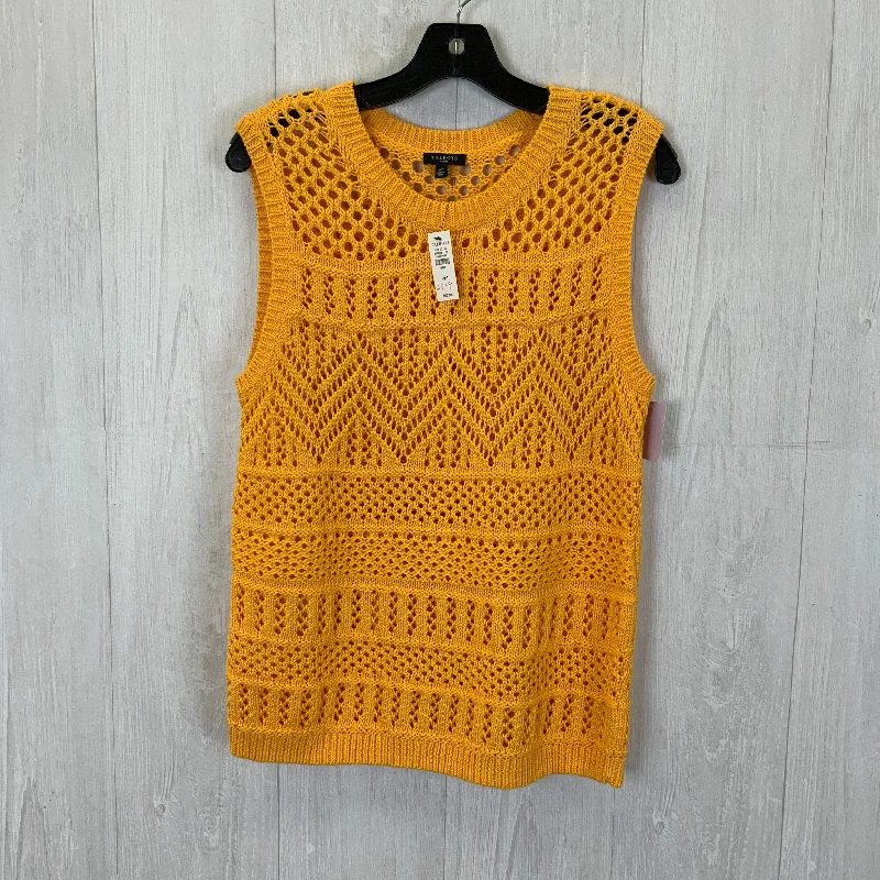 TIME-Limited Offer Vest Sweater By Talbots In Orange, Size: Petite  M
