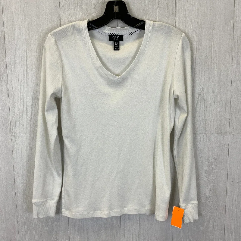 Extra Discounts White Top Long Sleeve Basic Jones New York, Size M