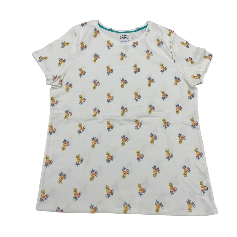 Instant Discount White Top Short Sleeve Croft And Barrow, Size M