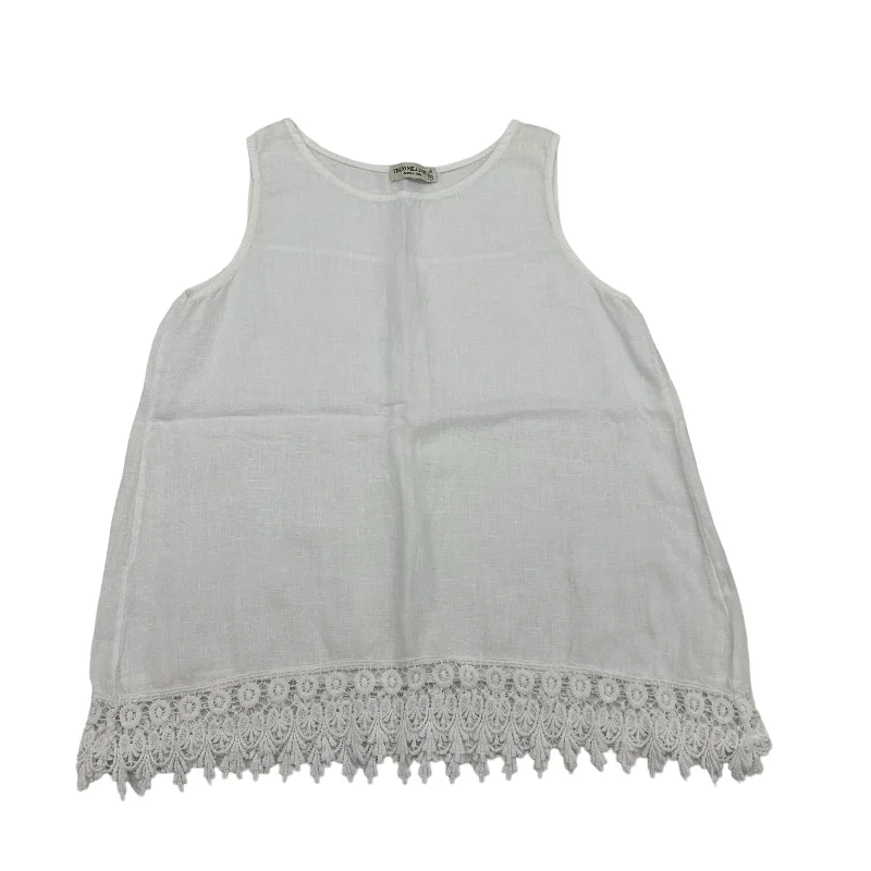 Crazy Deals White Top Sleeveless Cmc, Size S