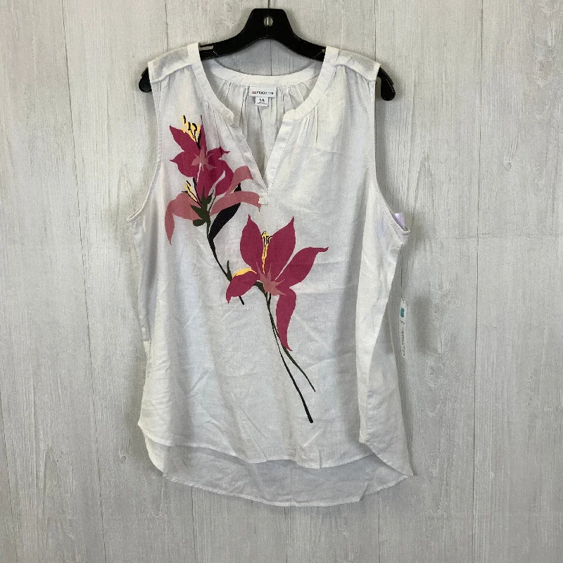 Final Markdown White Top Sleeveless Liz Claiborne, Size Xxl
