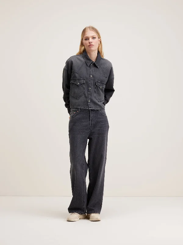 Crazy Deals Denim Shirt Polar D0 Polar D0517 Used-Black