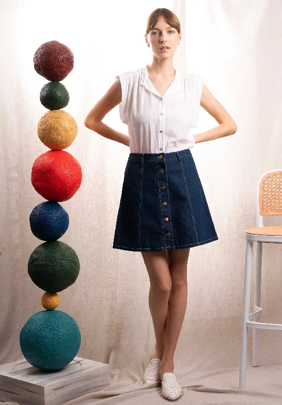 The Best Prices Denim Skirt J94163 Fronce