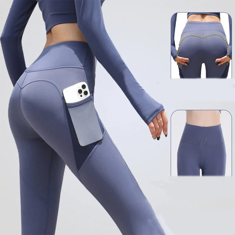 Can't Be Beat Gym Sport Seamless Leggings With Pockets