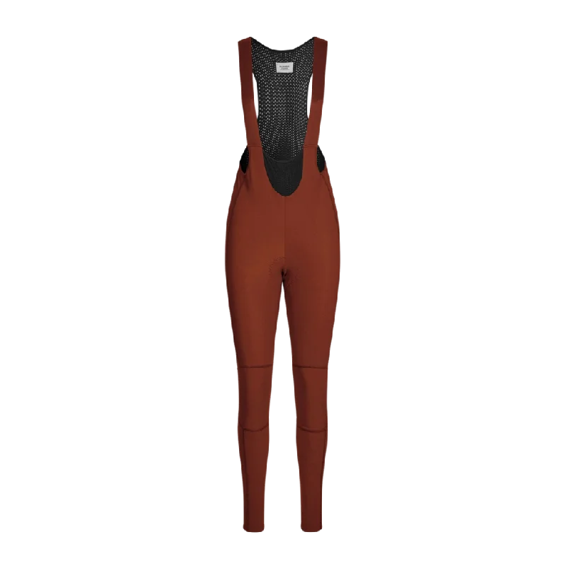 Act Now Women's Mechanism Deep Winter Long Bibs - Mahogany