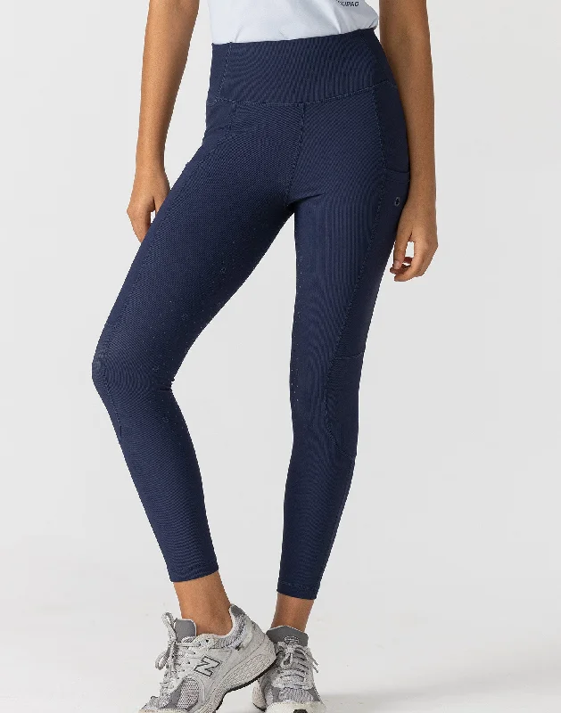Special Savings Equipad Ribbed Riding Leggings - Navy