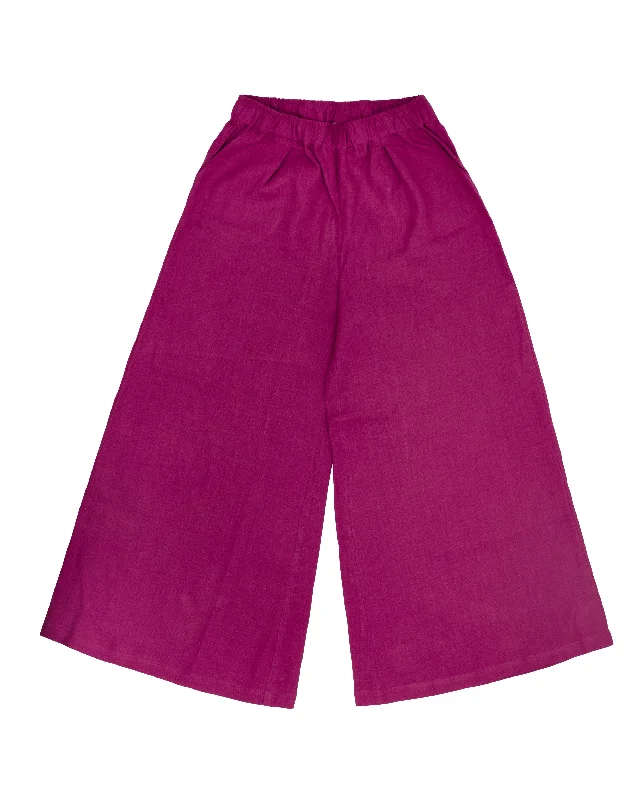 Steals and Deals Slow fashion linen women pants - Raspberry
