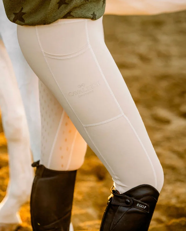 Limited Time Cavaliere Couture The Oxer Show Riding Tights (Beige)