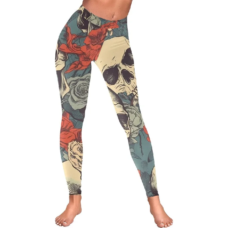 Big Discounts These Women's Skull Pattern Low Rise Leggings Will Have You Looking Stylish & Feeling Comfortable Big Discounts These Women's Skull Pattern Low Rise Leggings Will Have You Looking Stylish & Feeling Comfortable