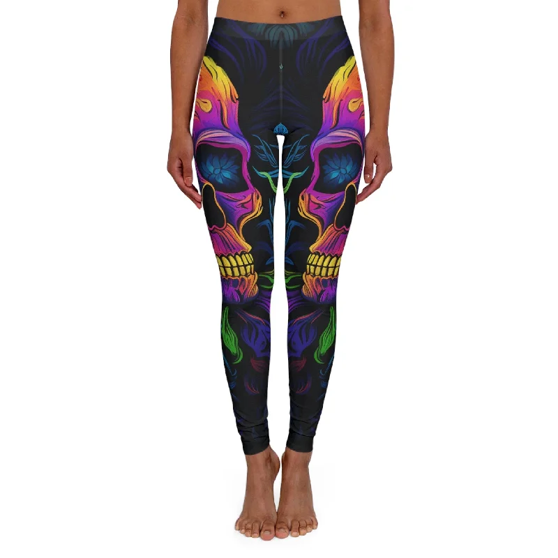 Super Sale Women's Colorful Skull Spandex Leggings