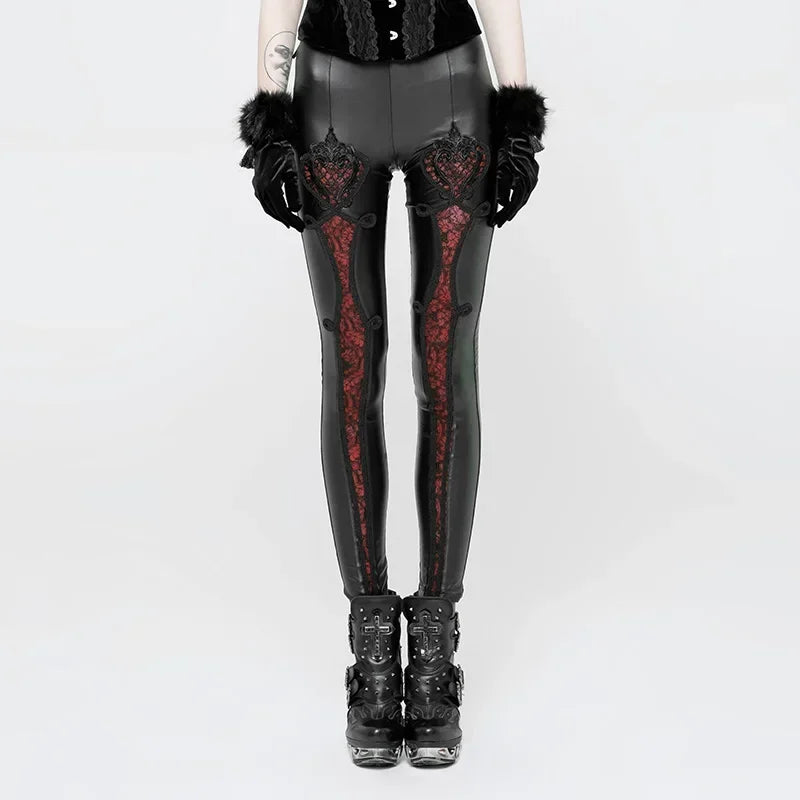 Year-End Sale Women's Vintage Gothic Flowers Embroidery Leggings